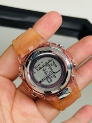 FMD Digital Sports Women Watch Pink Transparent Case Alarm New Battery Runs