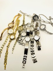 Lot 10 Ladies Quartz Watch Gold Silver