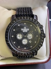 ICETIME Crown 10ct Black DIAMOND Men’s Watch***