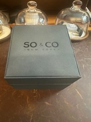 So & Co New York Watch Black Dial 44mm Quartz Chronograph
