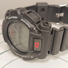 Casio G-Shock DW-9050 Watch Men 44mm Digital Black Red Bezel 2163 New Battery