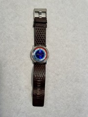 Mens Vintage Retro Diesel 10 Bar Watch Red White Blue