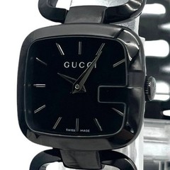 Gucci G Collection 125.5 Ladies Watch Quartz Black SS Square From Japan