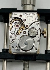 Vintage Hamilton 980 Art Deco 17J 10K Gold Filled Men’s Tank Watch Runs Original