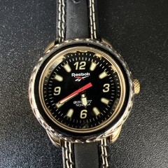 Vintage Reebok Women’s 8.25” Watch Black Buckle Band Analog NOS