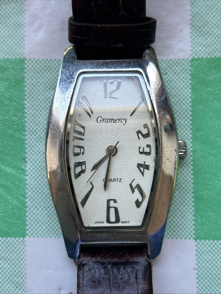 Gramercy Silver Tone Brown Band Women’s Quartz Watch