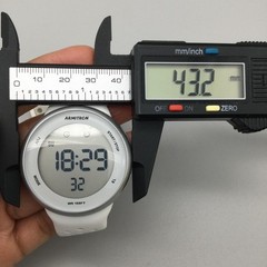 Armitron Pro Sport Mens Watch 43mm White Digital WR165FT Alarm 40/8423
