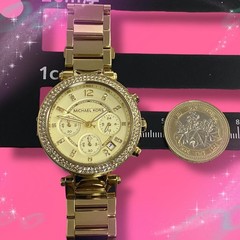 Excellent Condition Working Michael Kors Parker Ladies Watch Chronograph Quartz