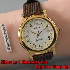 Vintage [Top MINT] Gucci 7200 Automatic White Gold Men’s Date Watch from JAPAN