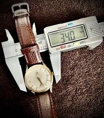 Collectible 1940s 14K Gold Omega Deville Trésor With Buffalo Calf Leather Strap