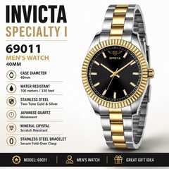 69011 – Invicta Specialty I by Invicta Men’s Watch – 40mm, Gold, Steel (69011)