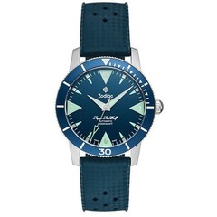 Zodiac Super Sea Wolf Skin Diver Automatic Blue Dial Rubber Strap Watch ZO9217