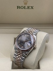 Rolex Datejust 36mm Rose Gold Rhodium Diamond Dial BRAND NEW FULL SET 126231