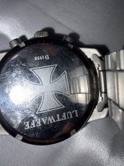 Kampfflieger Quartz Chronograph Pilot Watch Black Dial Metal Bracelet 3 ATM