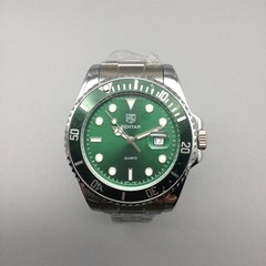 Benyar BY-5161M Mens Watch 43mm Green Dial Stainless Steel Diver New Battery 8″