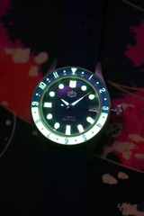 40mm Lotus Bakelite Blue Milsub Sandblasted Custom NH35 Mod (NH35 Movement)