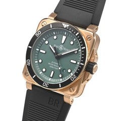 Bell & Ross BR03-92 DIVER BLACK & GREEN BRONZE BR03-92-D-LT-BR/SRB