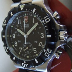 VictorINOX SWISS ARMY~Mens SUMMIT XLT CHRONOGRAPH~Black~Ratchet Bezel~OEM Rubber