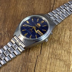 Orient Crystal 3 Stars Blue Wave Vintage automatic 21 jewels Japan mens watch