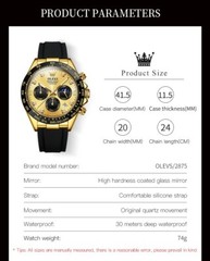 OLEVS Watch Chronograph Calendar Moon Phase Luminous Sports Man’s Wristwatches