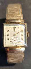 Vintage Clinton Pioneer case men’s wristwatch, Running 1930s