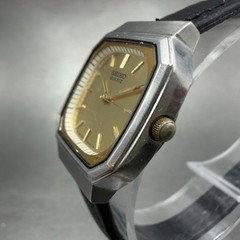 Seiko Watch Women 23mm Champagne Dial Silver Tone Octagon 3421-527A New Battery