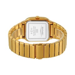 SKMEI Men Square Watch Steel Business Male Watch Date Week Display Wristwatch