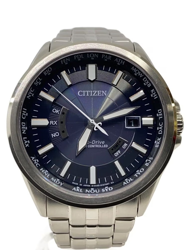CITIZEN Watch Analog Stainless BLK SLV H1445 S073545
