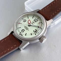Tandorio 20ATM 36mm Mens Vintage Pilot Auto Watch For Miyota 8215 Sapphire Glass