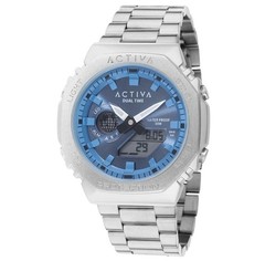 Activa Signal X Digital Unisex Watch – 45.5mm, Silver (ACWM423-004)