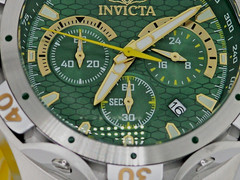NEW INVICTA 47762 VENOM COMBAT CHRONOGRAPH GREEN DIAL STEEL QUARTZ 52.5MM G