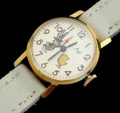 Vintage Children’s mechanical watches watch LUCH rabbit Soviet