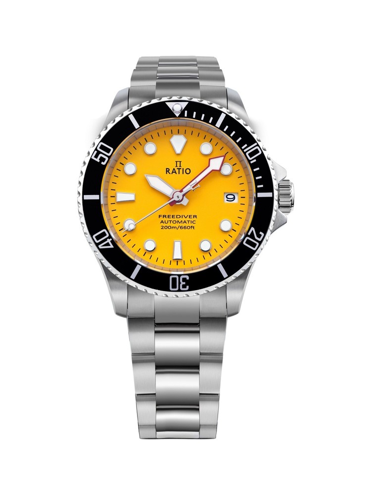 Ratio FreeDiver Yellow Dial Automatic Diver’s 200M RTF044 Men’s Watch
