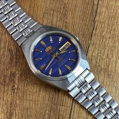 Orient Crystal 3 Stars Blue Wave Vintage automatic 21 jewels Japan mens watch