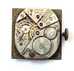 Vintage CROTON 634 F3X 17 Jewels Art Deco Men’s 21mm Watch Movement PARTS REPAIR