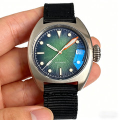 Tandorio 20ATM 36mm Luminous Green Automatic Men Diver Watch For Miyota 8215