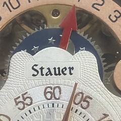 Stauer Automatic Dress Watch 3 ATM Silver Steel White Arabic Dial Black Leather