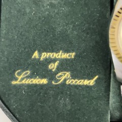Dufonte Lucien Piccard Two Tone Calendar Watch W/ Original Box And Papers