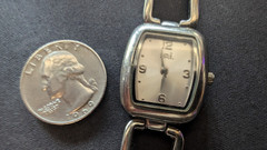 LEI Women’s Silver Tone White Dial Clasp Quartz Watch New Battery Runs!