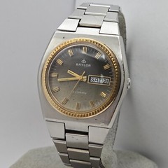 Vintage BAYLOR men’s automatic watch day/date swiss ETA 2789 17Jewels 1970s