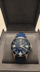 Zodiac Super Sea Wolf Skin Diver Automatic Blue Dial Rubber Strap Watch ZO9217