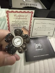 Pippo Italia My Panse Women’s Quartz Dress Watch White Dial Diamond Bezel Box