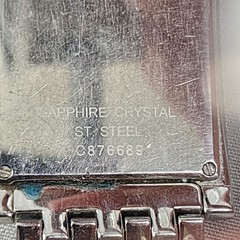 Wittnauer Swiss Rectangle Silver Wristwatch Sapphire Crystal Estate Sale Working