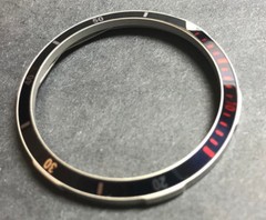 60M BLU/BLK+RED MATTE BEZEL for Vostok Amphibian Komandirskie Watch -AS IS!