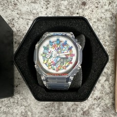 G-SHOCK GA2100 Clear Rubber Strap With Multicolor Accents Brand New W/ Box