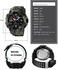 Gosasa Men’s Large Face Outdoor Sports xx/big, A _1520_camouflage&green
