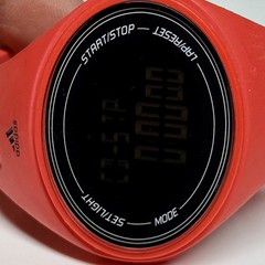 Adidas ADP6128 Adizero Digital Sports Watch Chronograph Red Orange 50mm Case
