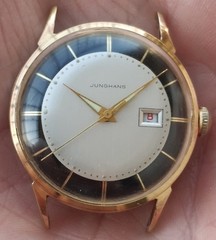 Vintage men’s german Junghans two tone dial hand-winding watch cal. 93S1