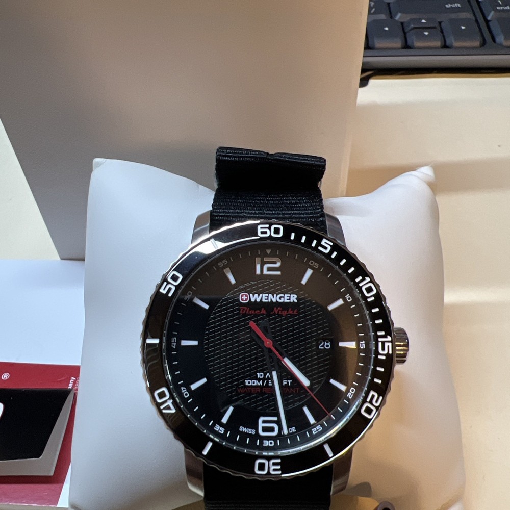 Wenger Roadster Black Night Steel Black Dial Quartz Men’s Watch 01.1841.105