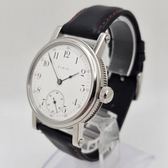 Custom-Built “Antique-Mod” Marriage-Watch – 40mm 1919 Elgin Classic Arabic